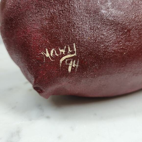 VINTAGE Santa Claus Plush 3" Red Hand Made Stuffed Christmas Decor Signed 1994 - Picture 7 of 12